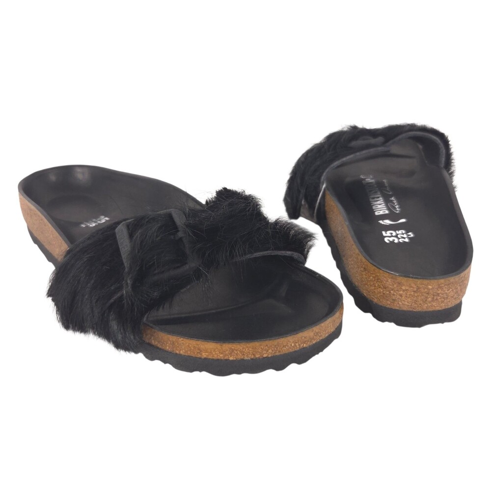 Birkenstock x Rick Owens Arizona Calf Hair Sandals US 4 EU 35 Womens Black $425
